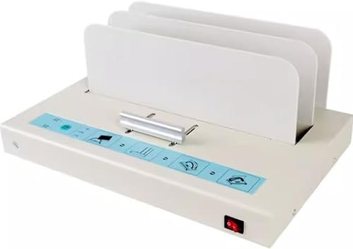 DJFOG Elektrische Heißschmelzbindemaschine, Thermobindeset für A4-Dateien, PTC-Keramikheizung, Bindestärke 50 mm, integriertes Kühlregal