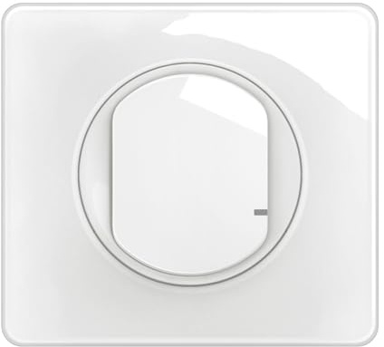 LEGRAND - Interrupteur Variateur + Plaque Céliane - toutes lampes dimmables jusqu'à 125W - Commande d'Eclairage Complète - Prêt à Installer - Blanc