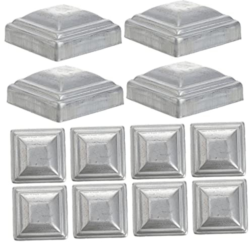WOONEKY Lot De 12 Capuchon De Poteau De Clôture Carré 5.00 X 5.00 X 2.00 Cm Cache Poteau 5X5 Pour Bois Et Garde-Corps Couverture De Fer À La Balustrade Protection Pour Barrière Et Main Courante