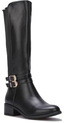 Bottes cavalières stretch à boucles