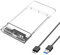 Case SSD, Case HDD 2.5 SATA USB 3.0, Case Hard Disk 2.5, Box HDD 2.5, Box Esterno 2.5 SATA, Supporto UASP/TRIM, Tool Free per HDD e SSD da 2,5 Pollici e 7/9,5 mm(Trasparente)