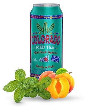 Colorado Iced Tea Menthe et Pêche, Boisson Rafraîchissante, 4x50cl