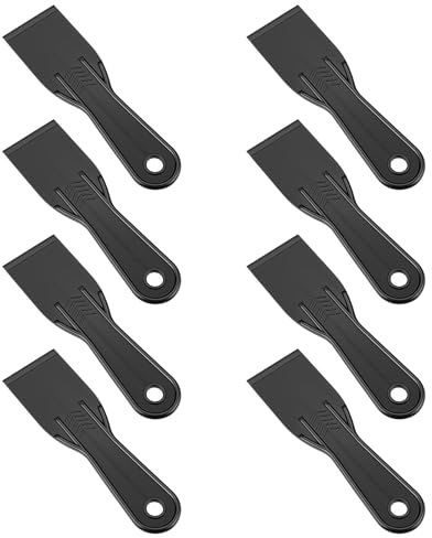 Set di 8 spatole in plastica flessibile da 5 cm di lunghezza, per spatola, riparazione di pareti in cartongesso, intonaco, stucchi e rimozione della carta da parati