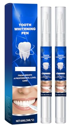 Stylo Blanchiment Dents,Gel Réparateur De Gencives,Kit Blanchiment Dentaire,2 Pièce Teeth Whitening Pen,Gel Blanchissant pour Dent,Blanchir Les Dent Rapidement,Élimine les Taches