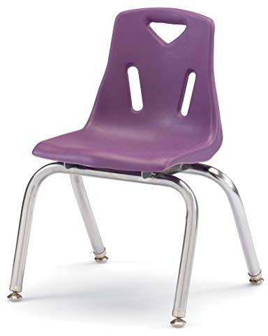 Jonti-Craft Berries 8144JC1004 Stacking Chair with Chrome-Plated Legs, 14 Height, Purple