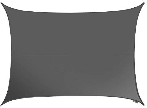 Kookaburra Waterproof Garden Sun Shade Sail Canopy in Charcoal 98% UV Block (4m x 3m Rectangle)