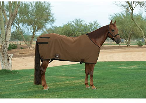 Weaver Leather Basic Canvas Horse Blanket - Weather Resistant- Made from Brown 18 oz. Duck Canvas, 70