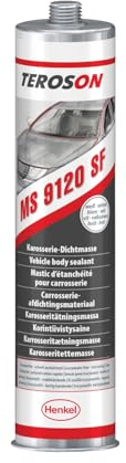 Teroson MS 9120 SF Karosseriekleber und Dichtmasse, Weiß, 1x310ml | Auf Basis von MS-Polymer, lösemittelfrei, für Nahtabdichtung und Kunststoffteile, ohne Primer, elastisch