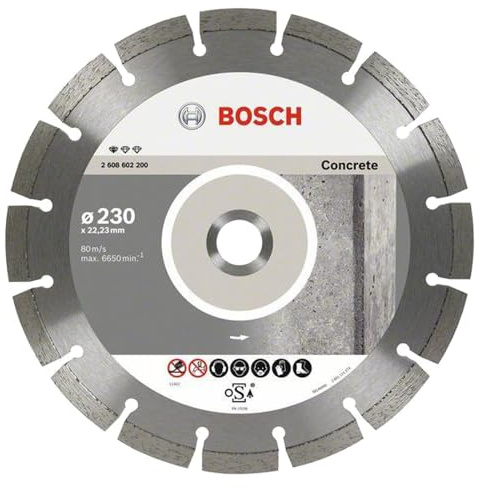 Bosch Professional Diamanttrennscheibe Standard für Concrete, 230 x 22,23 x 2,3 x 10 mm, 10-er Pack, 2608603243, grau