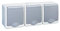3-Fach Aufputzsteckdose IP44 16A/250V Schuko Aufputz Feuchtraum Steckdose GRAU