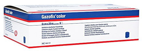 Gazofix Color Fixierbinde 6cm x 20m blau selbsthaftend latexfrei