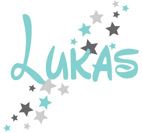 Türaufkleber personalisiert mit Namen Kinderzimmer Wandtattoo Wunschtext selbst gestalten - für alle glatten Oberflächen - wasserfest 10 bis 125 cm, Buchstaben Aufkleber Jungen für Möbel Auto Fahrrad