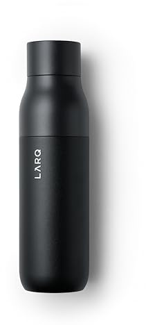 LARQ Bottle PureVis 500ml –Self-Cleaning and Insulated Stainless Steel Water Bottle with UV Water Purifier and Award-winning Design | Reusable & Travel Friendly, 2 Years Warranty