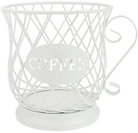 1 Pc Tazza Di Capsule Di Caffè Cestino Per Servire La Frutta Distributore Di Caffè Porta Tazza Da Caffè Porta Bustine Di Tè Barattolo Di Caffè Pane Bianca Materiale Metallico