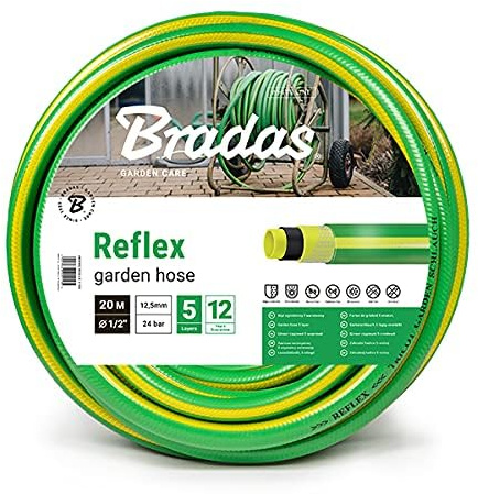 BRADAS Schlauch Gartenschlauch Reflex Premium 5-lagig Flexibel und Langlebig (3/4 - 25 m)