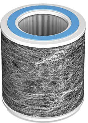 Shark HE1FKPET Air Purifier Replacement Filter with Anti-Allergen HEPA, Advanced Odor Lock + Microban, Compatible with HP100 Series, White
