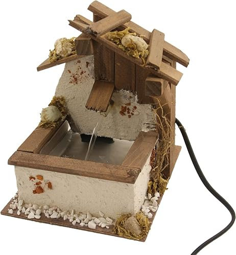 Dekoprojekt Krippenzubehör Brunnen, mit Pumpe 19 cm