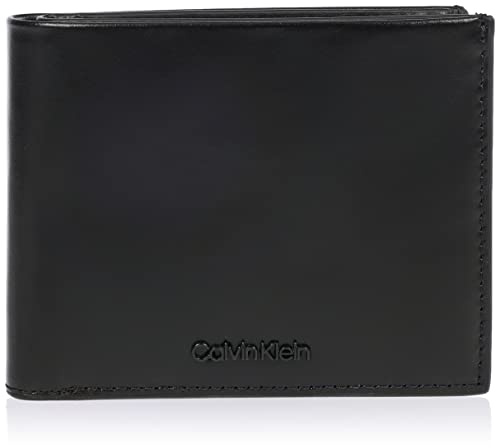 Calvin Klein Herren Geldbeutel Ck Median Bifold 5 CC Coin Klein, Schwarz (Ck Black), Einheitsgröße