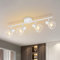 Kimjo Lamparas Focos de Techo Blanco Ajustables y Giratorios, 4 Focos para el Techo LED Blanco, Lampara Techo Focos E14, Apliques Techo Interior para Dormitorio Cocina Sala, Max. 40W, Sin Bombilla