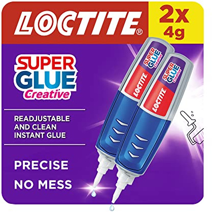 Loctite Super Glue Pen for Precise Application, Superglue Gel Dries Clear for Invisible Repairs, Clear Glue for Vertical Surfaces, 2x4 g