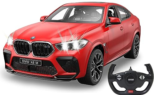 JAMARA BMW X6 M 1:14 2,4 GHz transparent vindruta, LED-ljus, RC-bil, röd