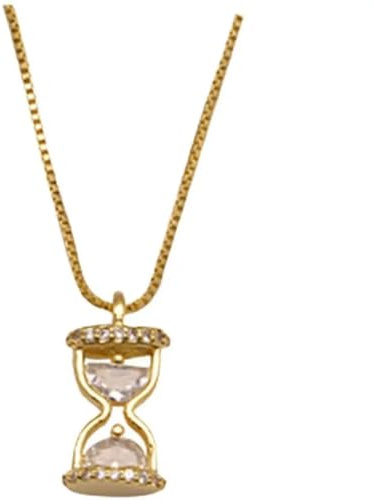 bicup Halskette Ketten Schmuck Herren Frauen Anhänger necklace Modisch mit Sanduhr-Anhänger-Ketten-Halsketten-Accessoire für Frauenparty