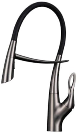 1 Uds. Grifo magnético de silicona for cocina con diseño de forma única, grifo de fregadero extraíble caliente y frío de un solo Mango (Color : Gray)
