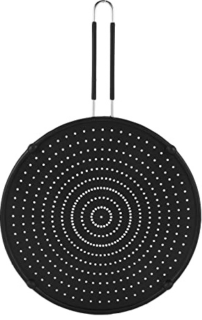Smallterm 32cm Silicone Splatter Screen Guard Nonstick Oil Grease Pan Lid for Frying Pan Skillet Cooking Silicone