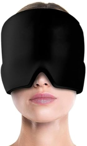 Alivio Para Migraña,Gorro De Gel Frío,Gorro De Gel Frio Migraña,Reutilizable De Compresas Frias Y Calientes,Negro,Kiuiom
