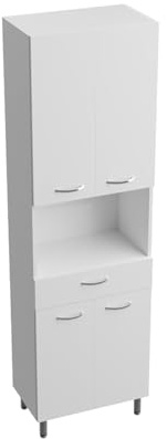 Lavita Armadio Alto Basic Barato Bianco 500 | Bagno | Multiuso | Piano Laccato 30 x 50 x