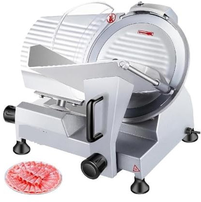 HSSMEUR Electric Food Slicer Cutter Grinder Meat Slicer Machine for Commercial Deli Meat Cheese Beef Mutton Turkey