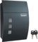 Wall Mounted Post Box - Waterproof Mailbox for Outside with Viewing Windows, Secure Letter Box for Home, Easy to Install Mail Box with Nameplate & 2 Keys, Letter Box Wall Mounted Postbox Accessories