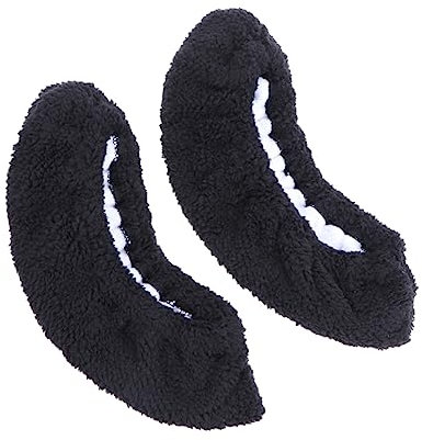 Milisten 2paar Elastische EIS-schlittschuh-kufenschoner Für Junge Mädchen Plüschgefüttert Wasserabsorbierend Schwarz Schützt Kufen Vor Rost Passend Für Hockey Eiskunstlaufschuhe