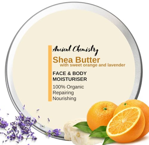 100ML Organic Shea Butter Moisturizer wit sweet Orange and lavender 100% Pure and natural – Deep Moisturizing Body Butter for Dry Skin, Stretch Marks, Hair Care