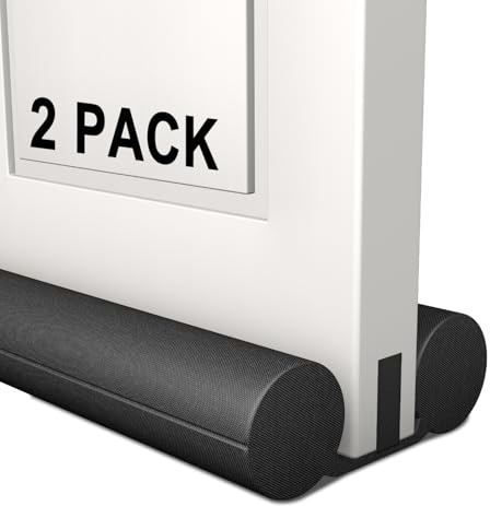 2 Pack Large Door Draft Stopper,Under Door Sweep for Bottom of Door,Weather Stripping Door Seal,Noise Stopper,Garage Window Blocker Noise Cold Air Insulation,Draft Guard
