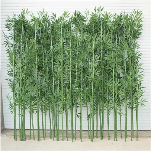 Brise-vue extérieur - Plantes de bambou artificielles - Grands arbres en bambou avec feuilles pour décoration de jardin, terrasse et balcon
