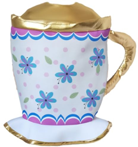 Candlelight Dinner Teacup Costume for Men and Women – Halloween Christmas Party Dress-up Prop, Holiday Restaurant Decor