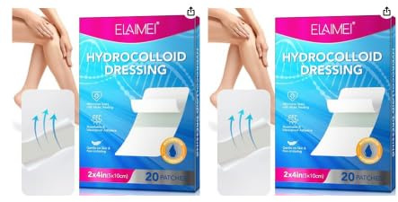 40er Pack Hydrokolloid Pflaster 5 x 10 cm, Hydrogel Pflaster Wasserdichtes Extra Dünne Feuchtigkeitstransportierendem, für Schnelle Wundheilung bei Dekubitus, Verbrennungen,Akne