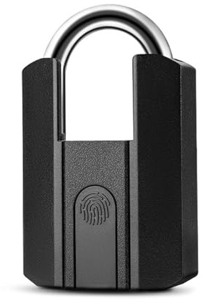 CHEOTIME Fingerabdruck-Vorhängeschloss, intelligentes wiederaufladbares USB-Schloss mit BT TTLock-App, wasserdichtes IP67-Sicherheitsschloss, biometrisches Vorhängeschloss für das