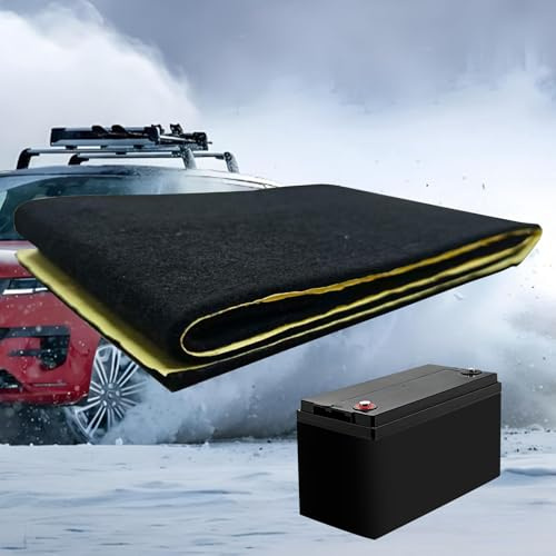 ACESOME Housse de batterie autocollante 18 x 102 cm pour batterie de voiture, protection hivernale, protection contre le froid, kit d'isolation de batterie pour voiture, camion, bateau (1, 18 cm × 102