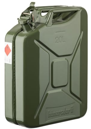 Metall-Kraftstoff-Kanister CLASSIC 20l, mit UN-Zulassung für Benzin, Diesel und andere Gefahrgüter, oliv