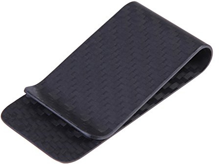 Anself Real Carbon Fiber Clip Glossy Matte Money Business Card Credit Card Holder Clip 7 x 3.8 x 1.2 cm