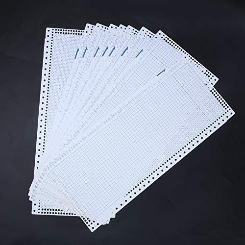 Qinlorgon Strickmaschine Lochkarte,10 Stück 24-Nadel Lochkarte Professionelle Strickmaschine Zubehör Musterkarte, Strickmaschine Lochkarte, Geeignet Für Verschiedene Arten Von Strickmaschinen