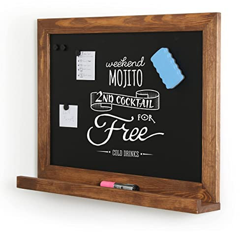 DISPLAY SALES Kreidetafel MEMO aus heller Buche 50x70 cm | Magnetische Tafel mit Ablage