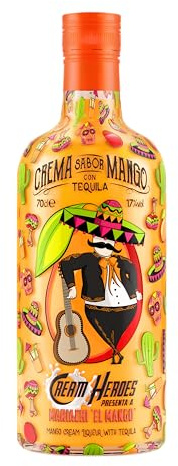 CREAM HEROES | Crema de Mango con Tequila | 70 cl/700 ml | Mariachi el Mango
