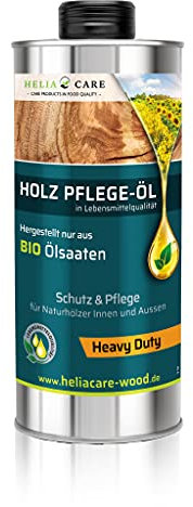 HeliaCARE Parkett Öl “Heavy Duty” - Bio Holzöl zur Parkettpflege - BIO Laminat- & Parkett Versiegelung - Geruch- und farbloses Holzpflegeöl - Premium Holzöl Innen & Außen zur Holzpflege (500ml)
