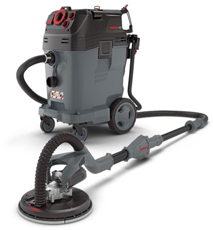 MENZER Trockenbau Schleifsystem Dustfree mit LHS 225 + VCM 550 PRO | Langhalsschleifer, Industriesauger Nass-Trockensauger