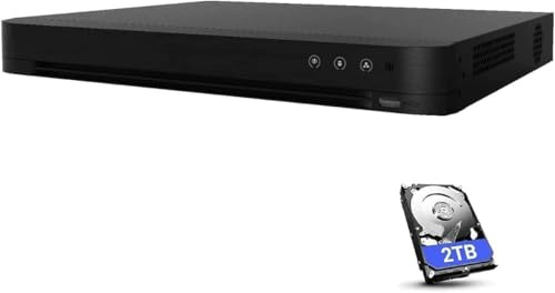 DS-7208HQHI-K2 2TB Hard Drive Included, 8 Channel 2MP 1080P Turbo HD DVR, 4K HDMI Output, Compatible with 4MP or Lower Resolution Coax TVI Cameras