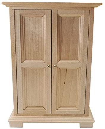 Harilla Puppenhaus Holz Kleiderschrank Möbel 1:12 für Landschaftsdekoration