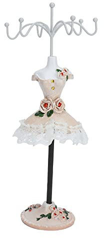 Soporte para Joyería, Organizador Giratorio Estante Torre Resina para Collares Pulseras Arettes, Expositor Modelo de Joyas para Muñecas, Almacenamiento de Anillos para Niñas y Mujeres(Champán 2)